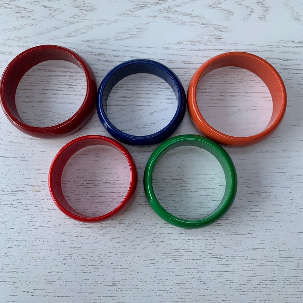 Colorful Bangle Bracelet Set - Picture 2 of 3